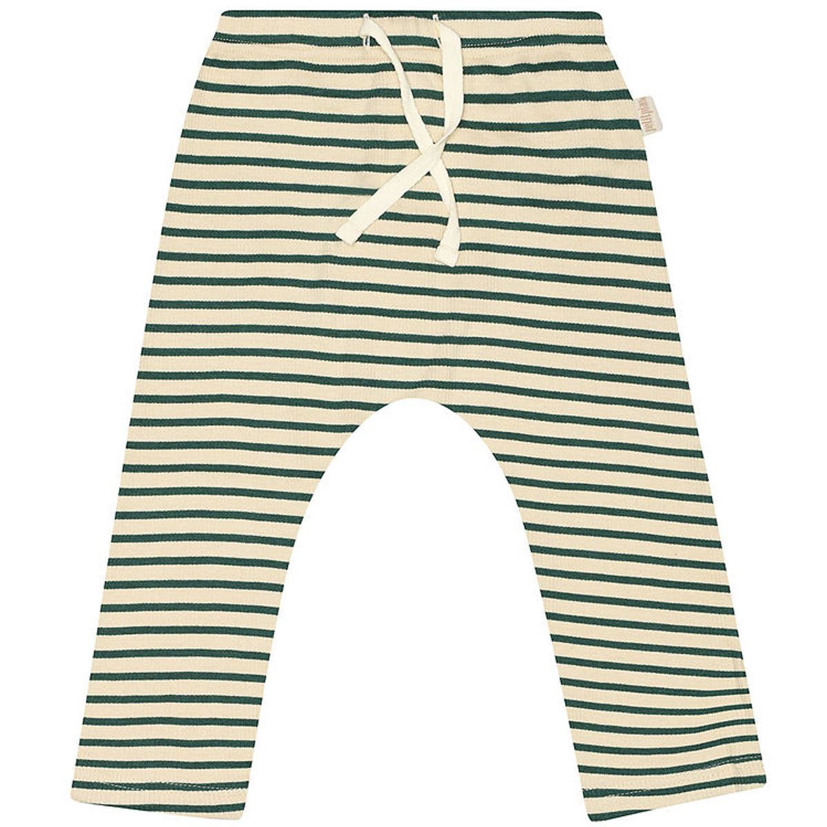 Petit Piao Bukser - Rib - Modal - Emeralda Green/Dark Off White