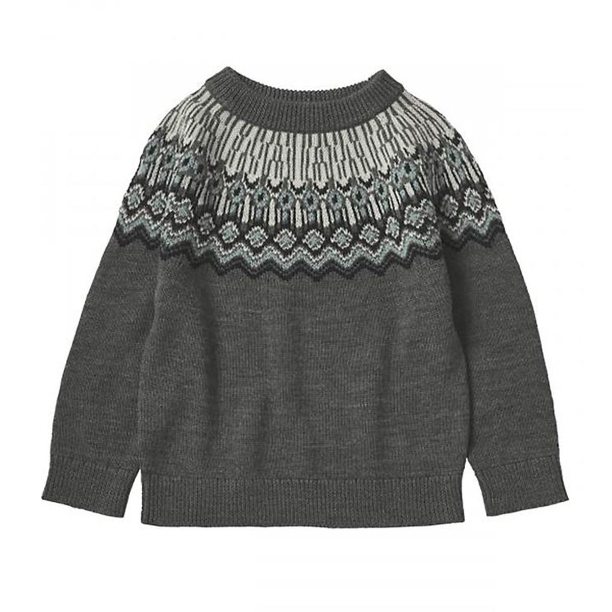 FUB Bluse - Uld - Sweater - Grey Melange