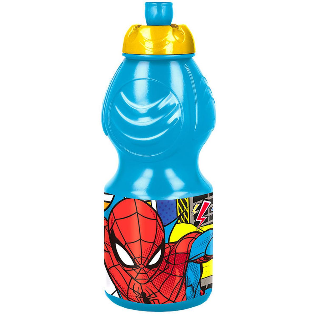 Spiderman Drikkedunk - 400 ml - Blå/Gul