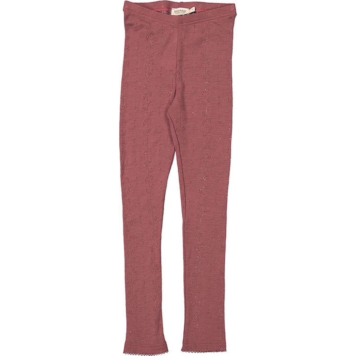 MarMar Leggings - Uld - Berry Blend m. Hulmønster