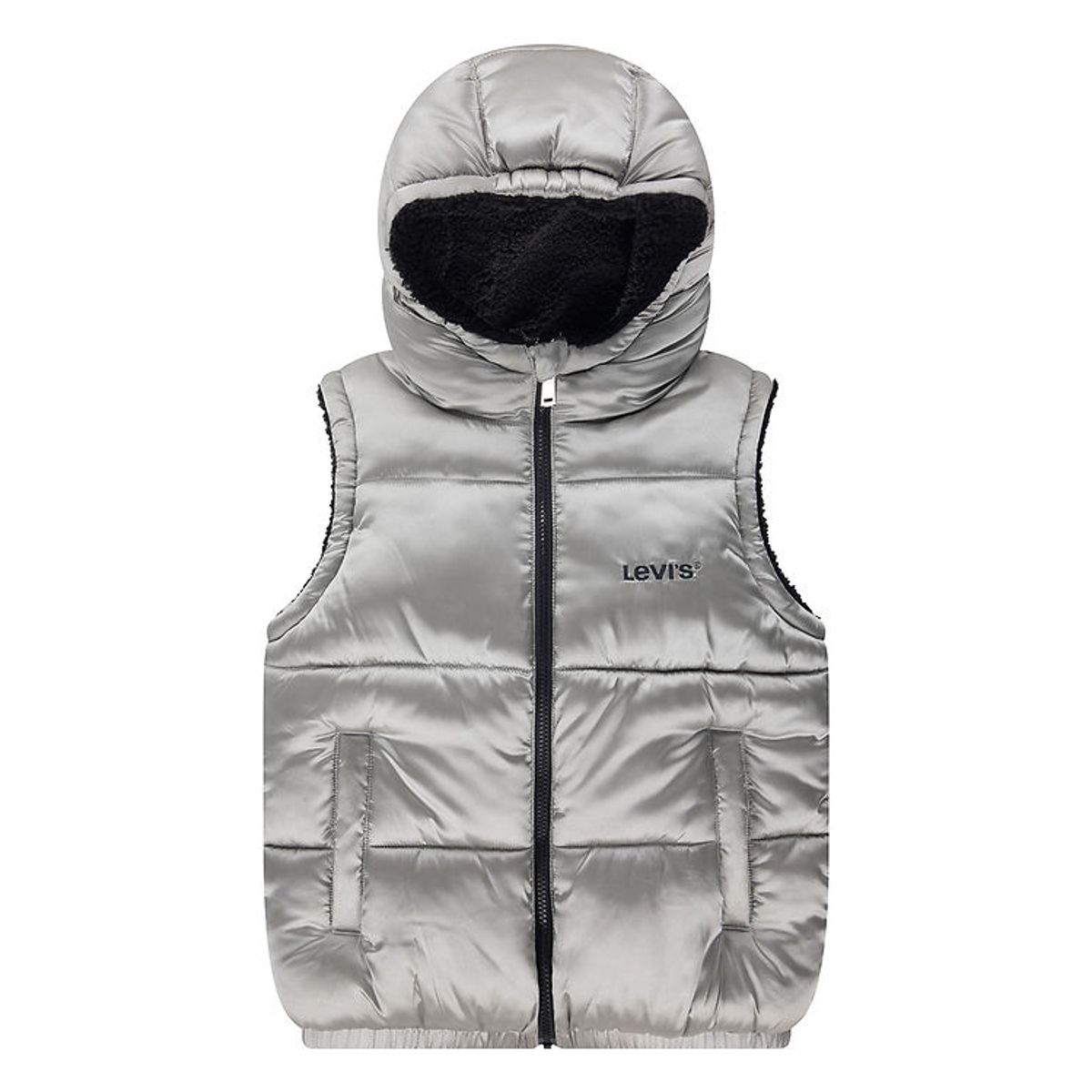 Levis Vest - Vendbar - Fleece - Silver/Black