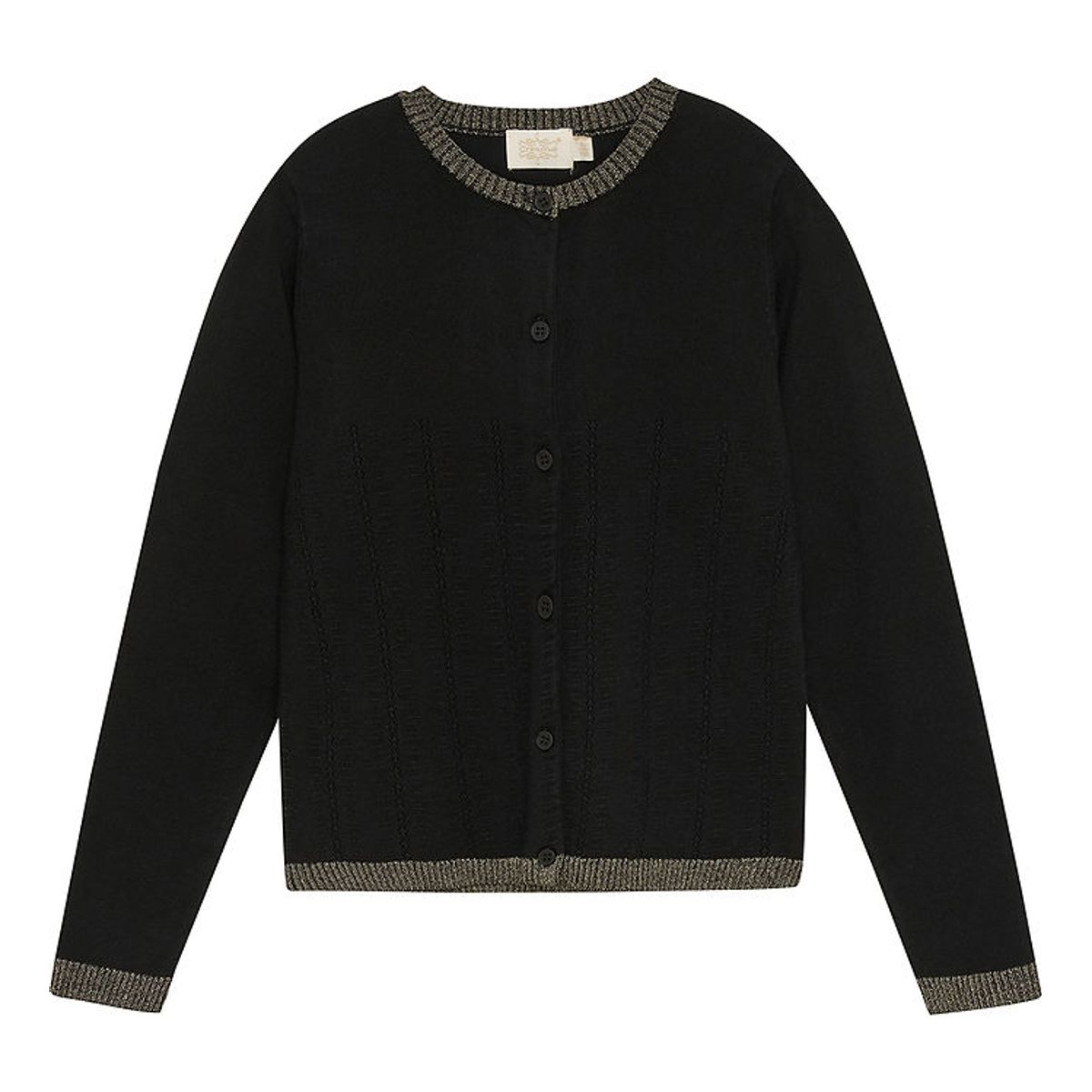 Creamie Cardigan - Pointelle - Black