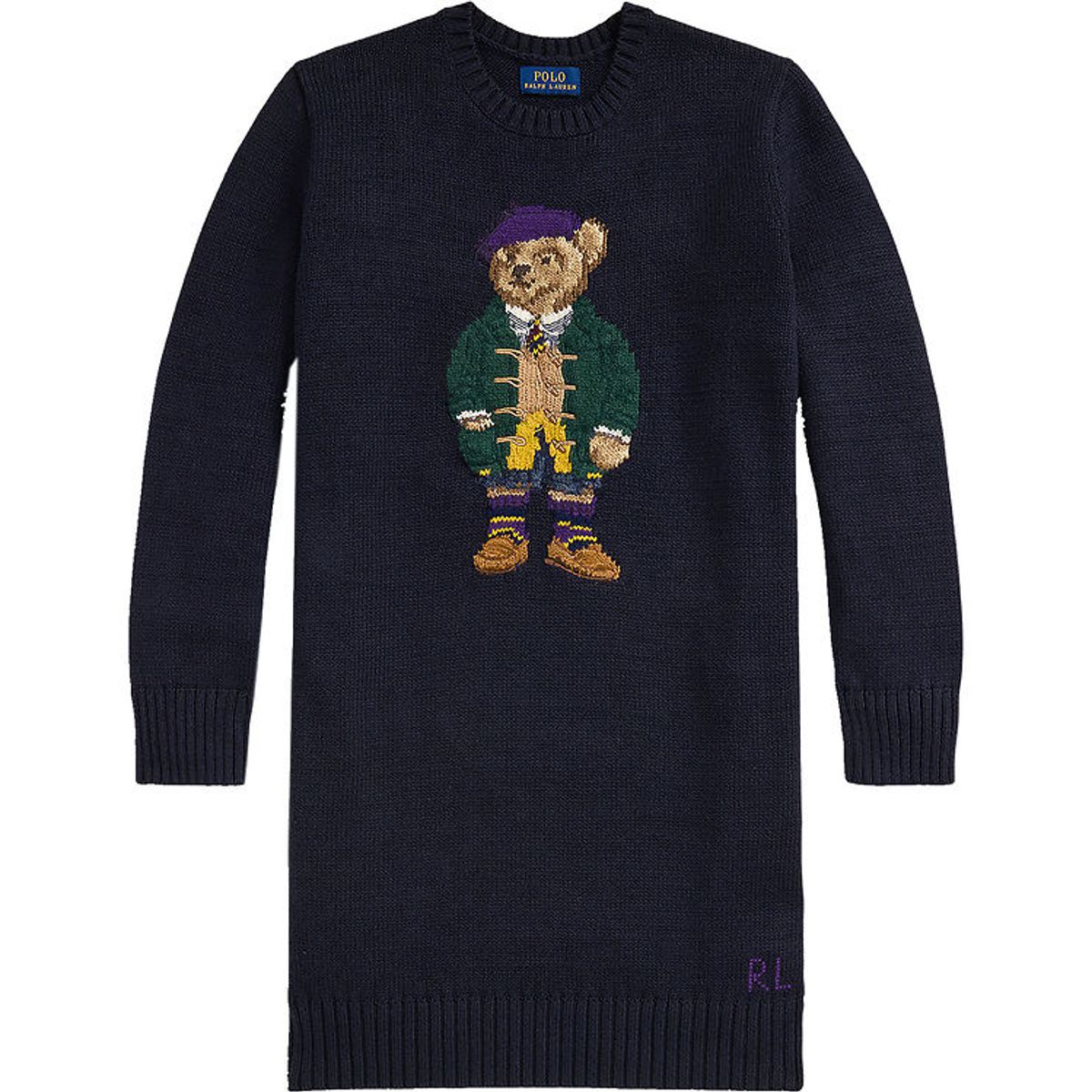 Polo Ralph Lauren Kjole - Strik - Navy m. Bamse