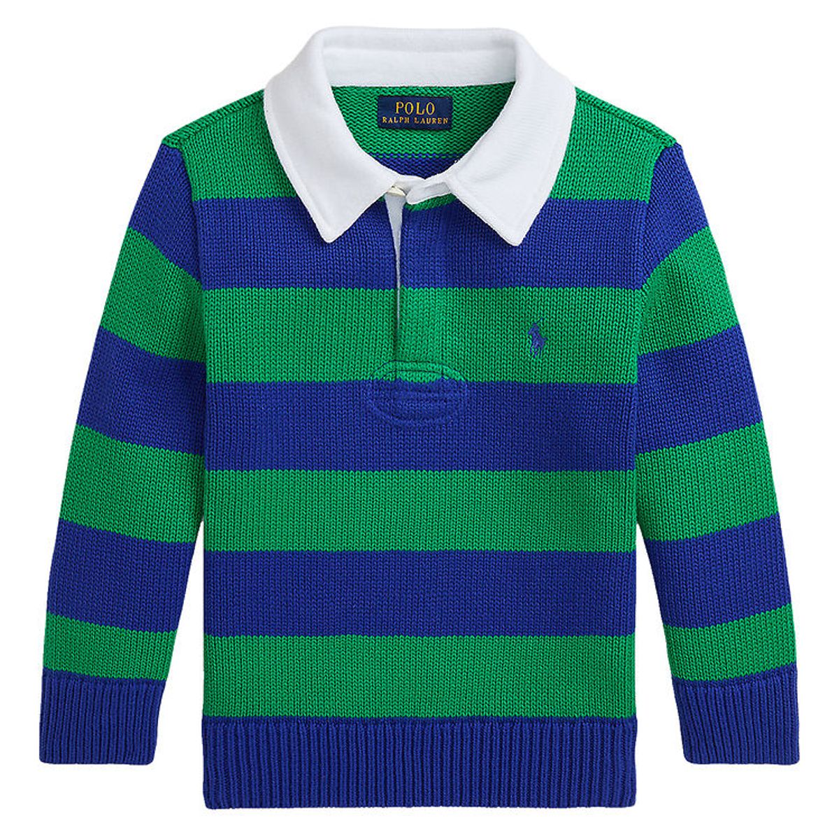 Polo Ralph Lauren Bluse - Strik - Grøn/Blåstribet