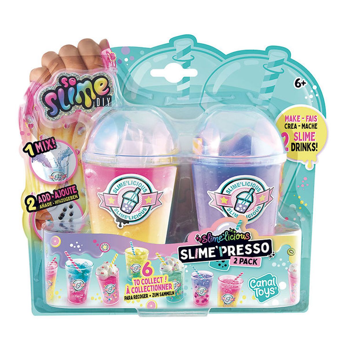 So Slime DIY-Slim - Slime'Presso - 2-pak - Assorteret