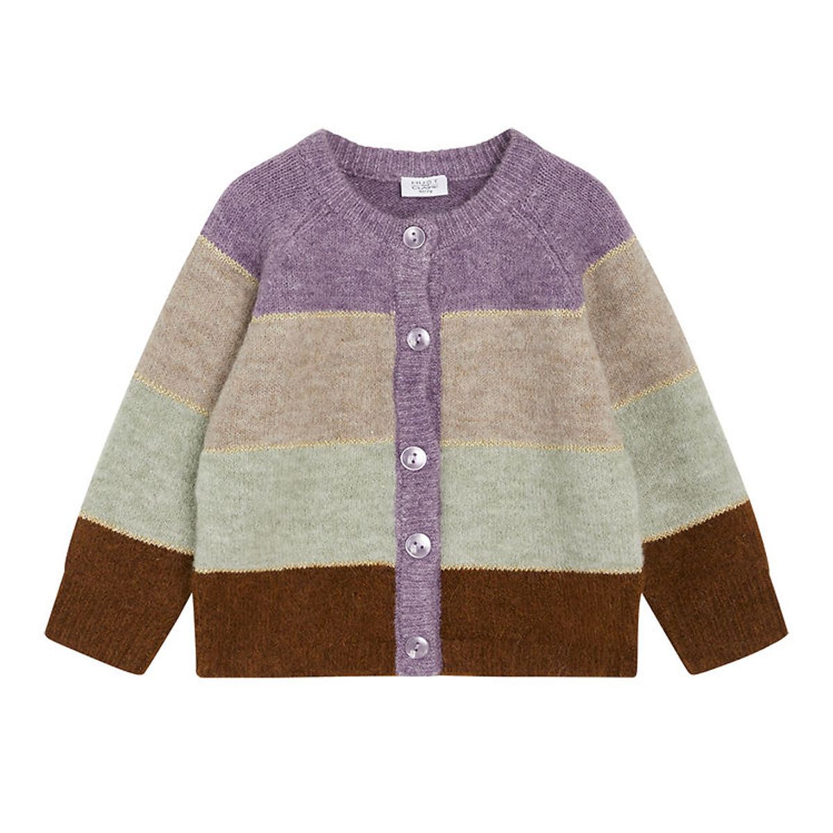 Hust and Claire Cardigan - Strik - Charlotte - Dark Plum m. Glim