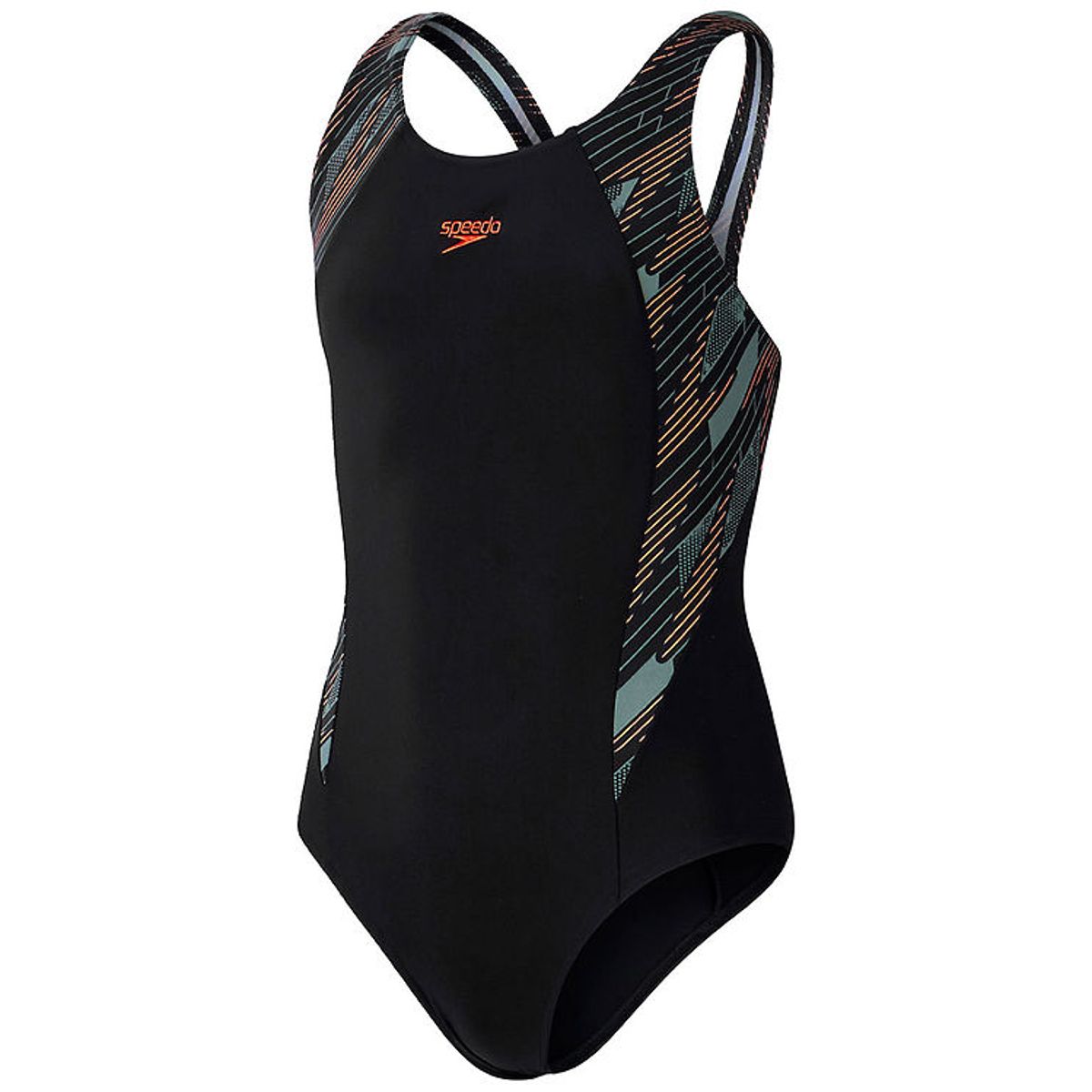 Speedo Badedragt - Hyperboom Splice Muscleback - Black/Green