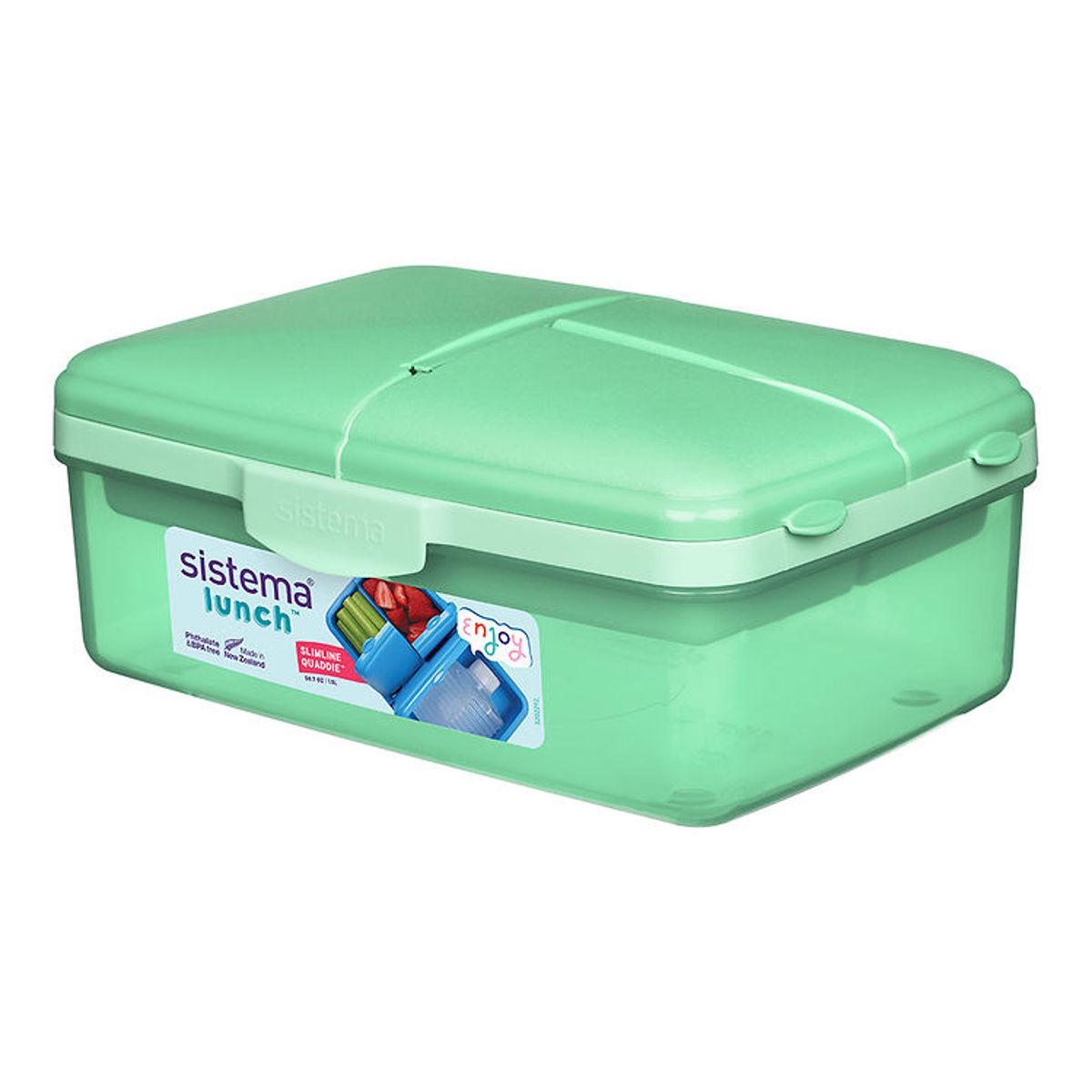 Sistema Madkasse - Slimline Quaddle - 1,5 l - Apple Mint Green