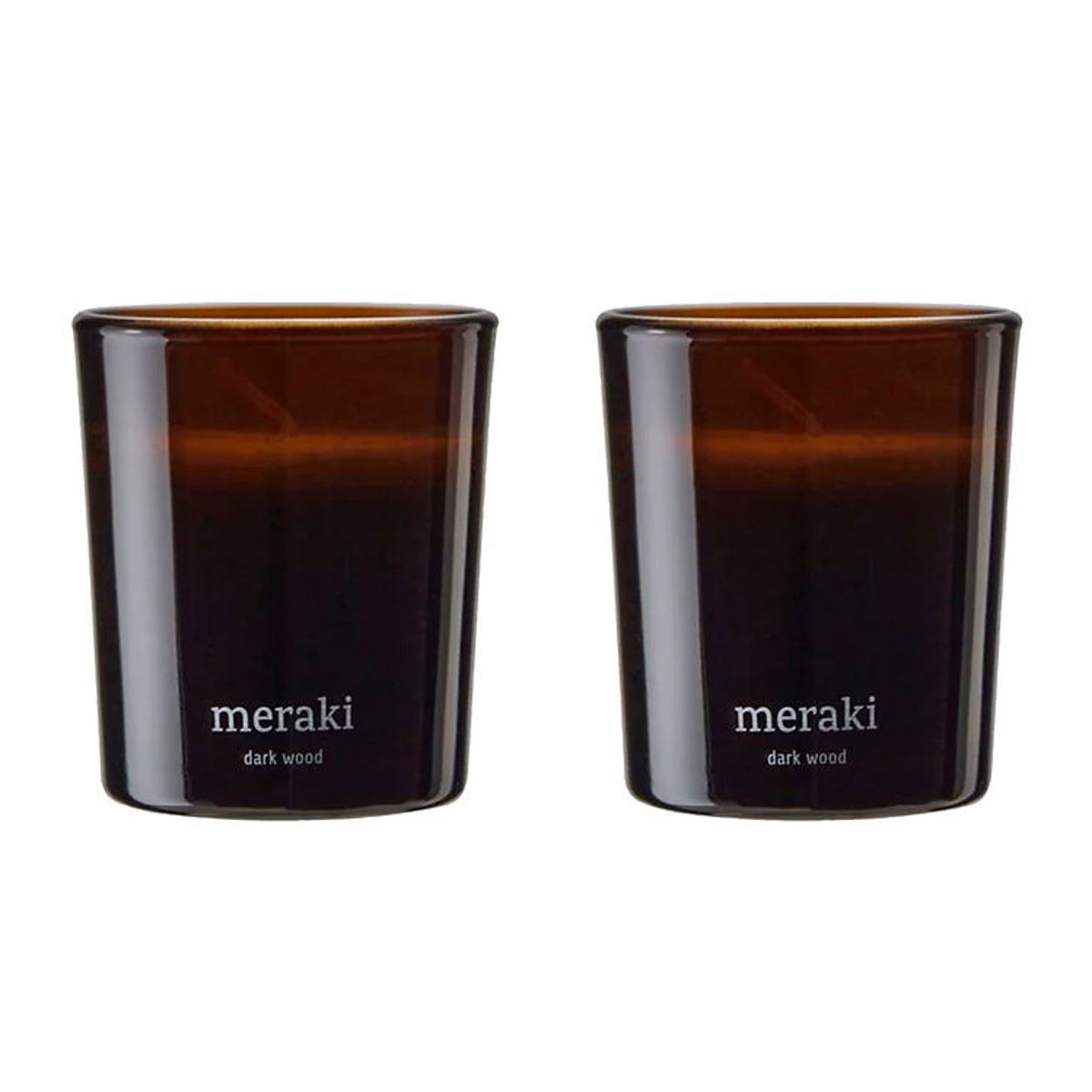 Meraki Duftlys - 2-pak - 2x60g - Dark Wood