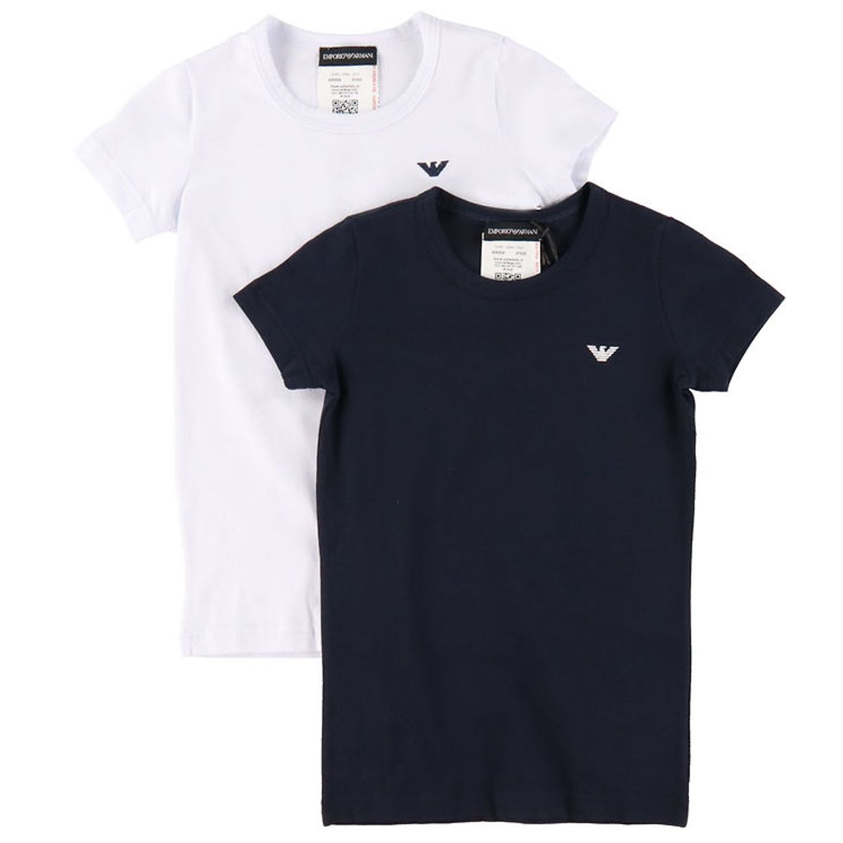 Emporio Armani T-shirts - 2-pak - Hvid/Navy