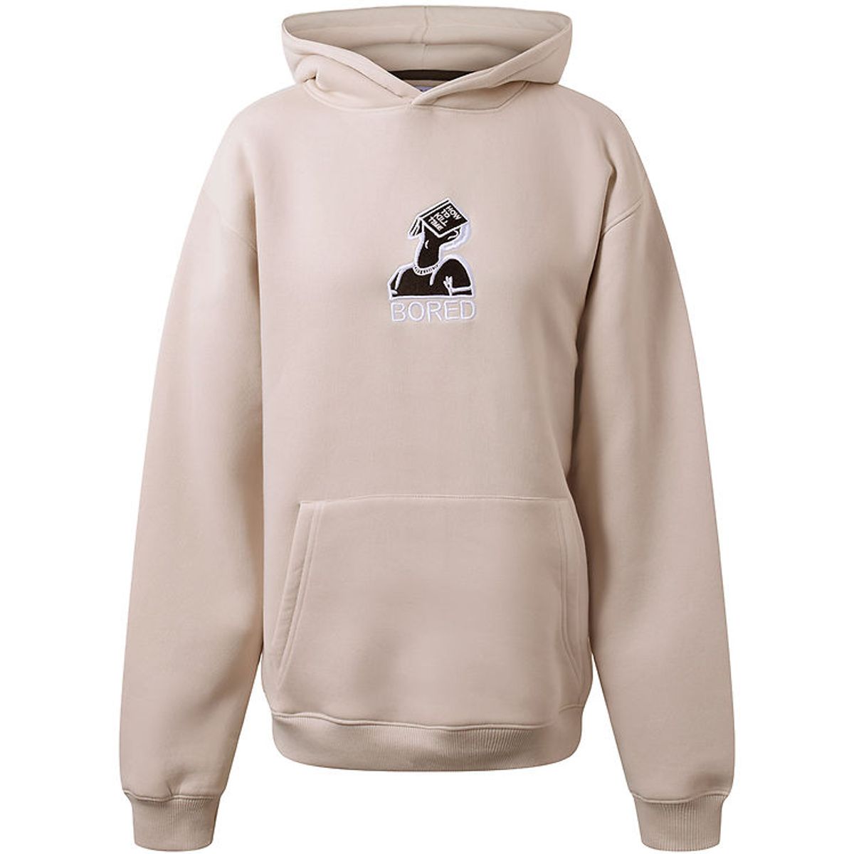 Hound Hættetrøje - Hoddie W/Embroidery - Light Sand