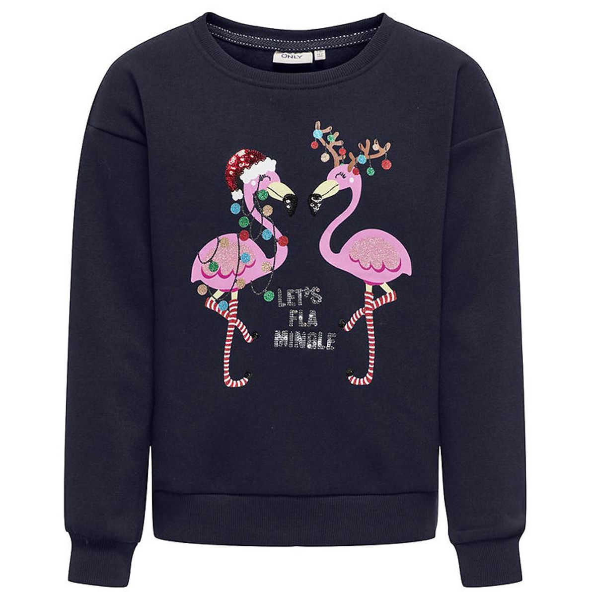 Kids Only Sweatshirt - KogYda - Xmas Life - Night Sky/Flamingo