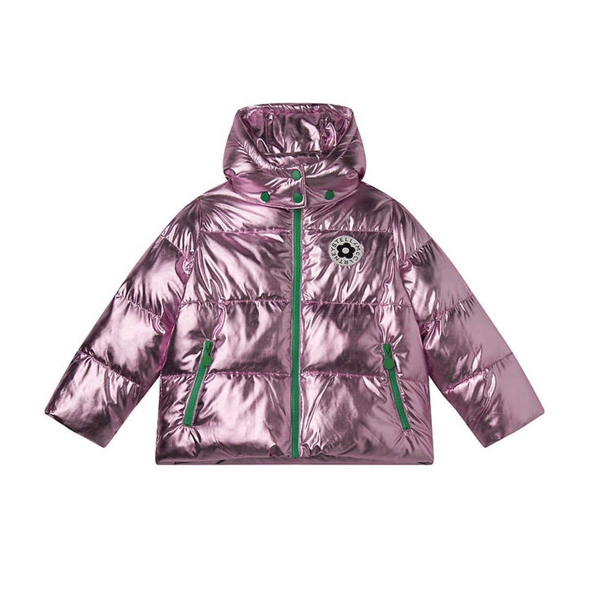 Stella McCartney Kids Dynejakke - Lilac/Grøn