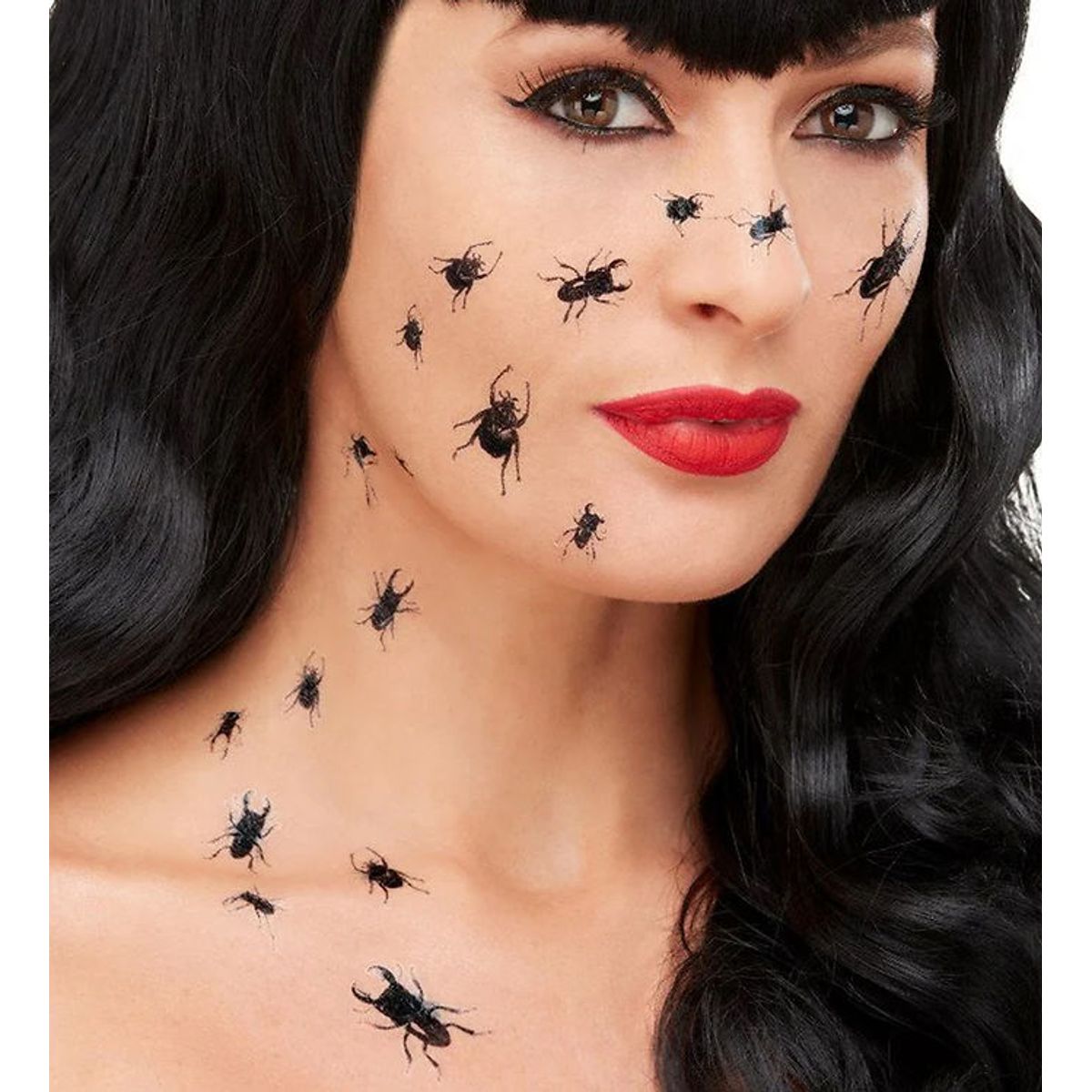 Smiffys Tatoveringer - Creepy Bug Transfers - 18 stk - Sort