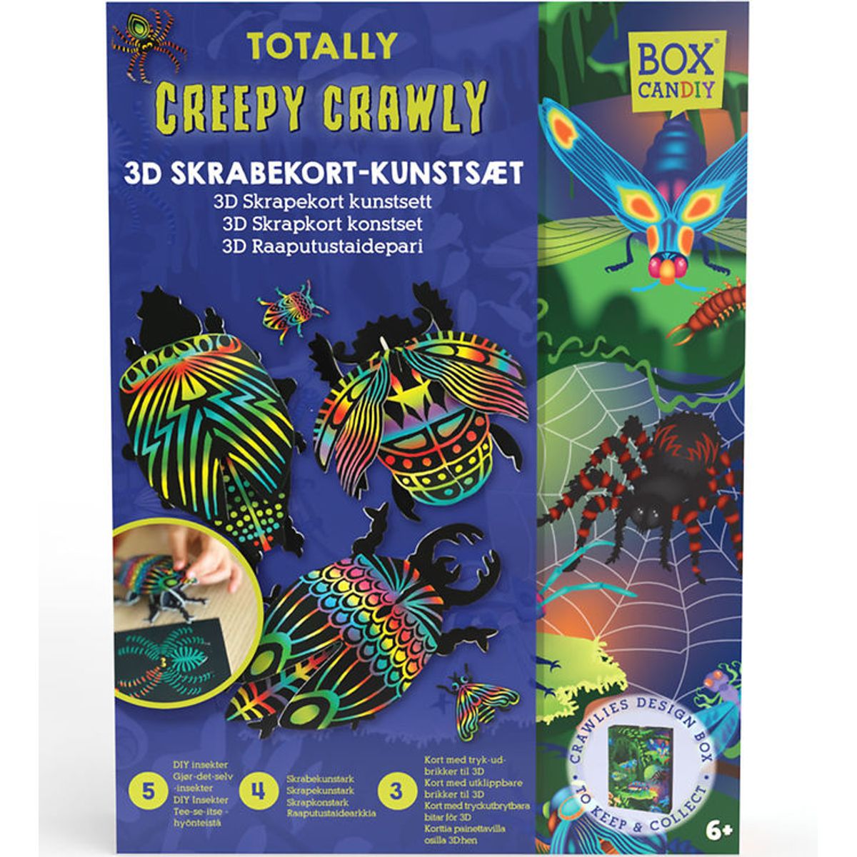 BOX CANDIY Kreasæt - Skrabekort 3D - Totally Creepy Crawly