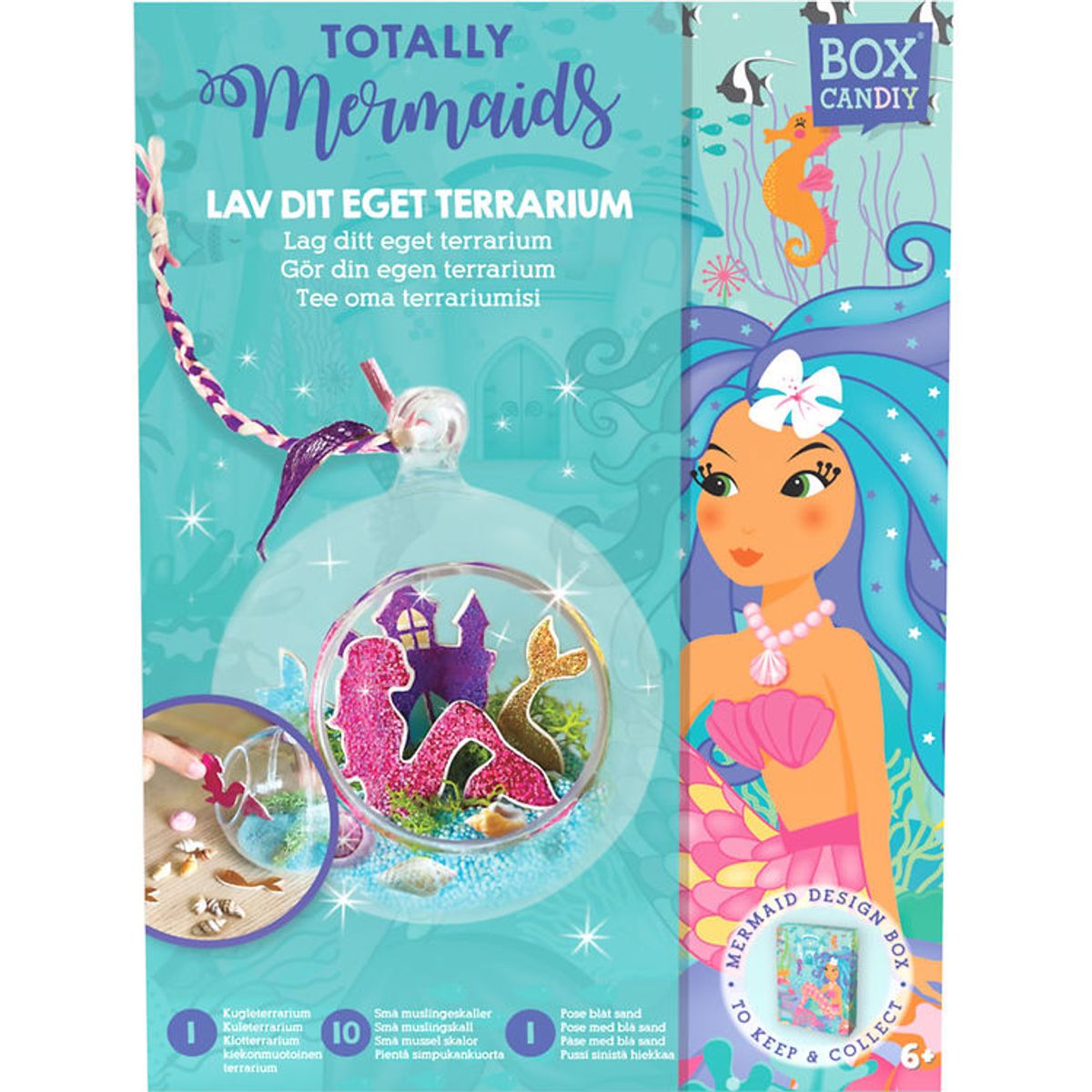 BOX CANDIY Kreasæt - Lav Dit Eget Terrarium - Totally Mermaids