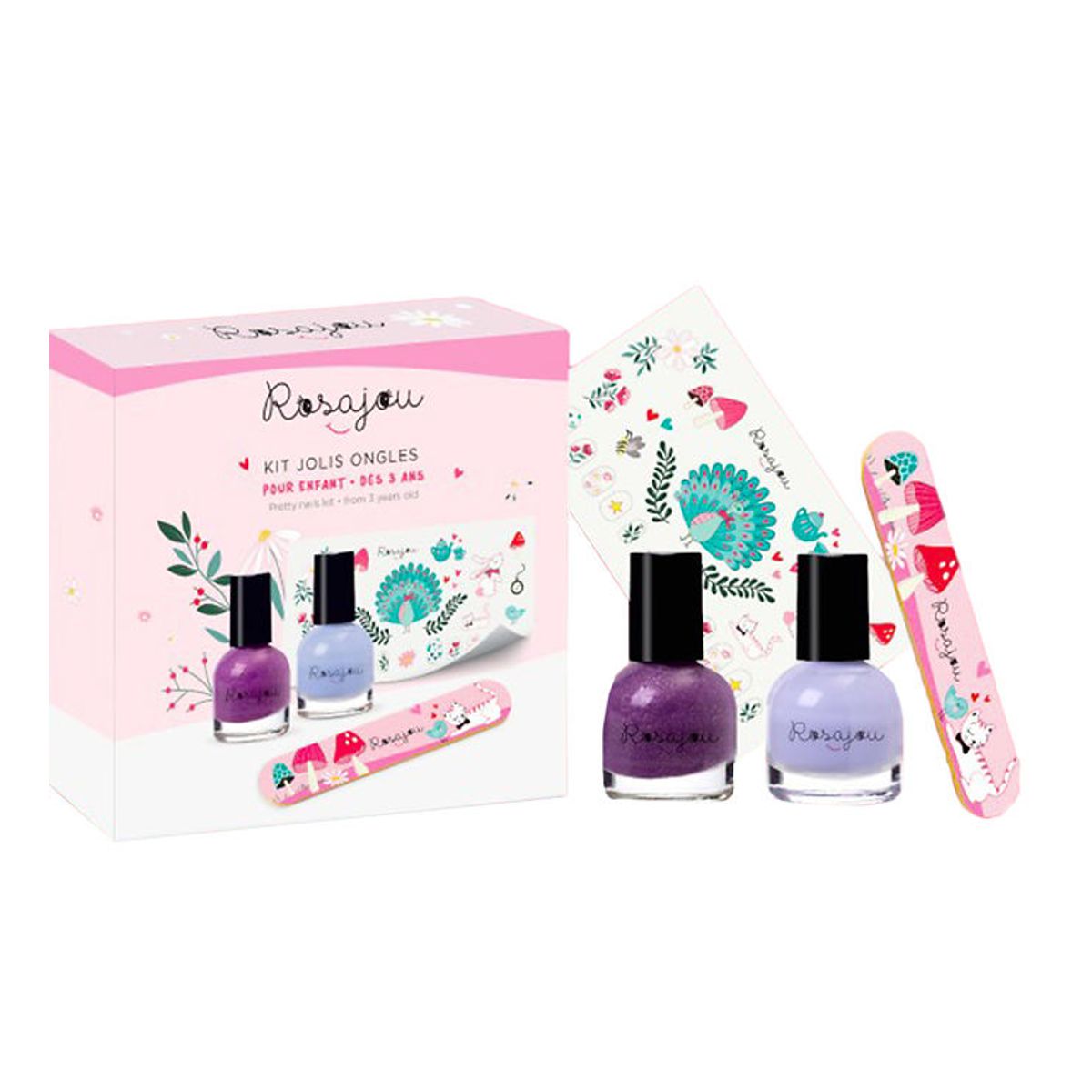 Rosajou Neglesæt - Pretty Nails Kit - Disco/Cool