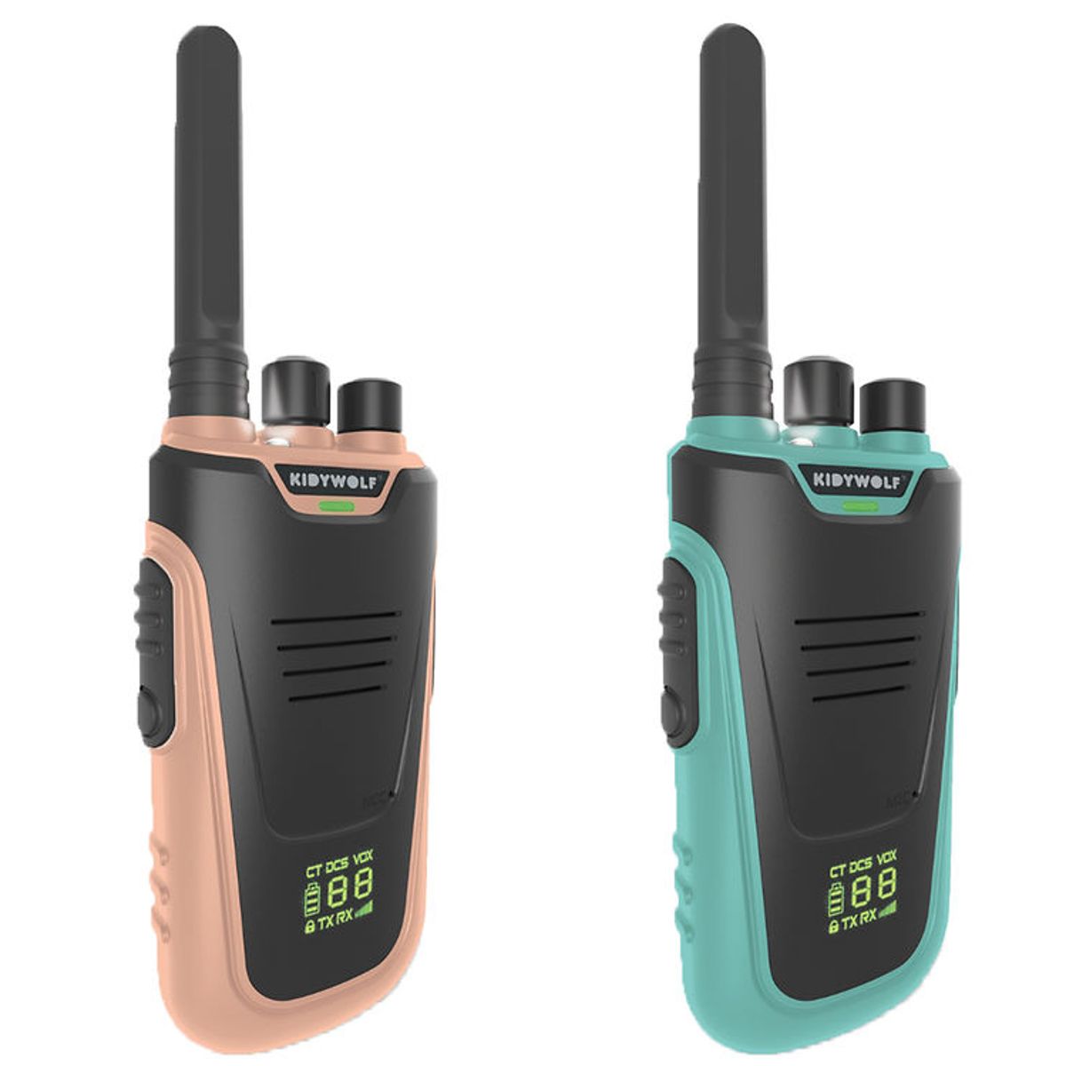 Kidywolf Walkie Talkie - 2 stk - Kidytalk - Blå/Rosa