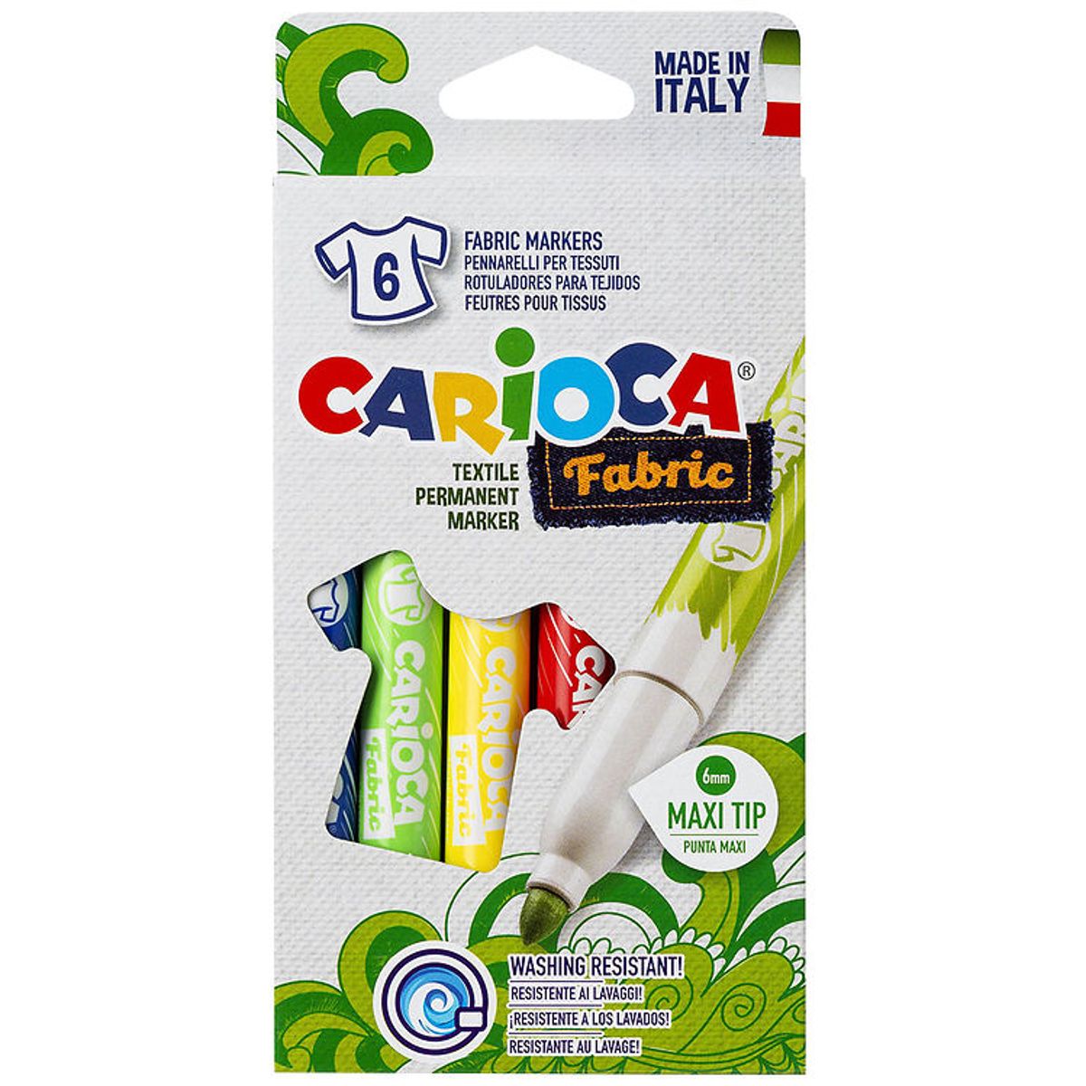 Carioca Stoftuscher - 6 stk - Maxi Tip - Multifarvet