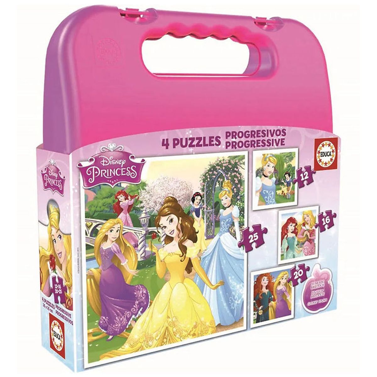 Educa Puslespil - 4 Forskellige - Disney Princess