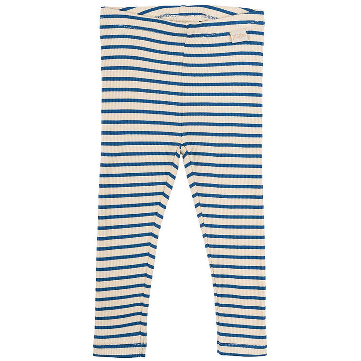 Petit Piao Leggings - Rib - Modal - Deep Cobalt/Dark Off White