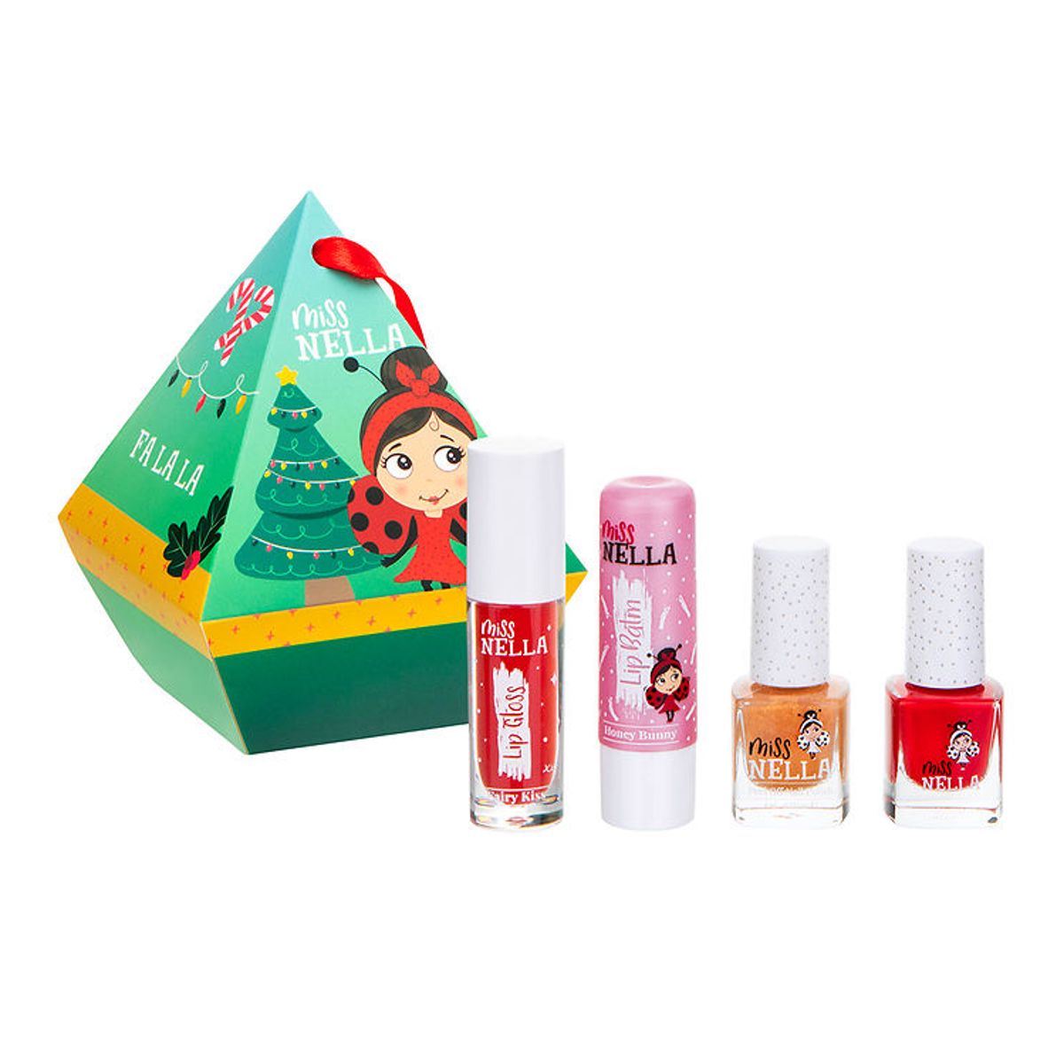 Miss Nella Gaveæske - Candy Cane Festive 2 - Neglelak/Lip Balm/L