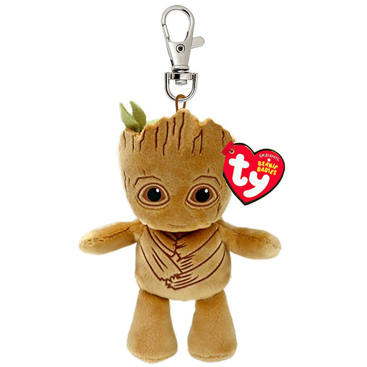 Ty Nøglering m. Bamse - Beanie Babies - 10 cm - Marvel Groot