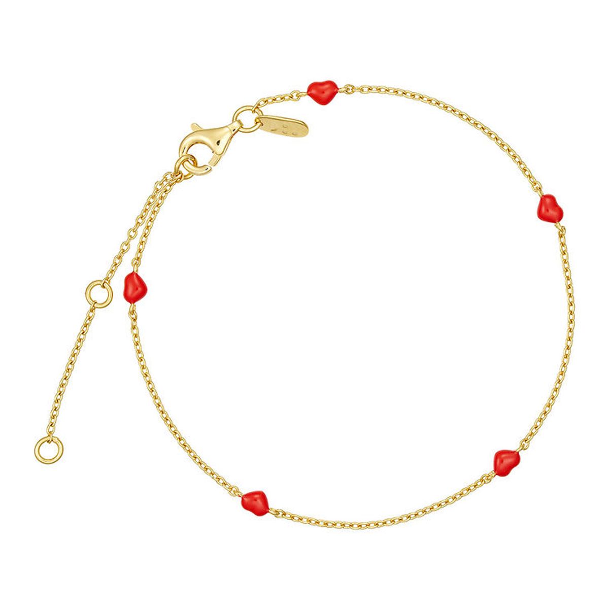 Design Letters Armbånd - Little Big Love - Guld/Coral