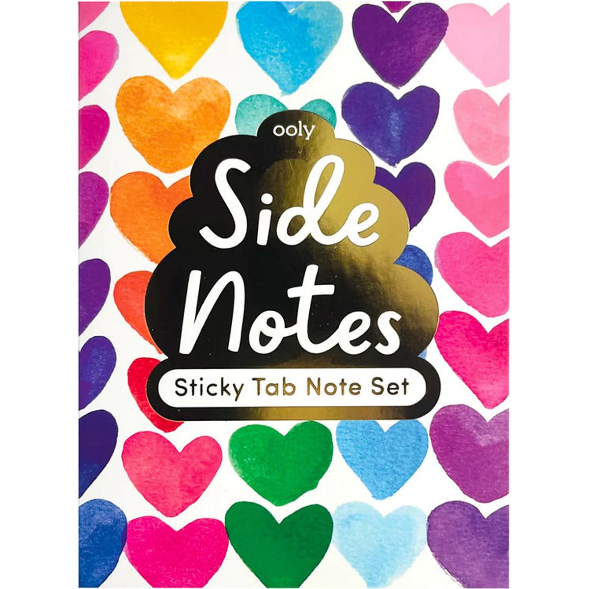 Ooly Sticky Notes Bog - Side Notes - Rainbow Hearts