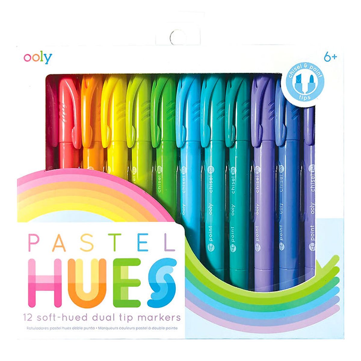 Ooly Dobbeltsidede Tuscher - Pastel Hues - 12 stk