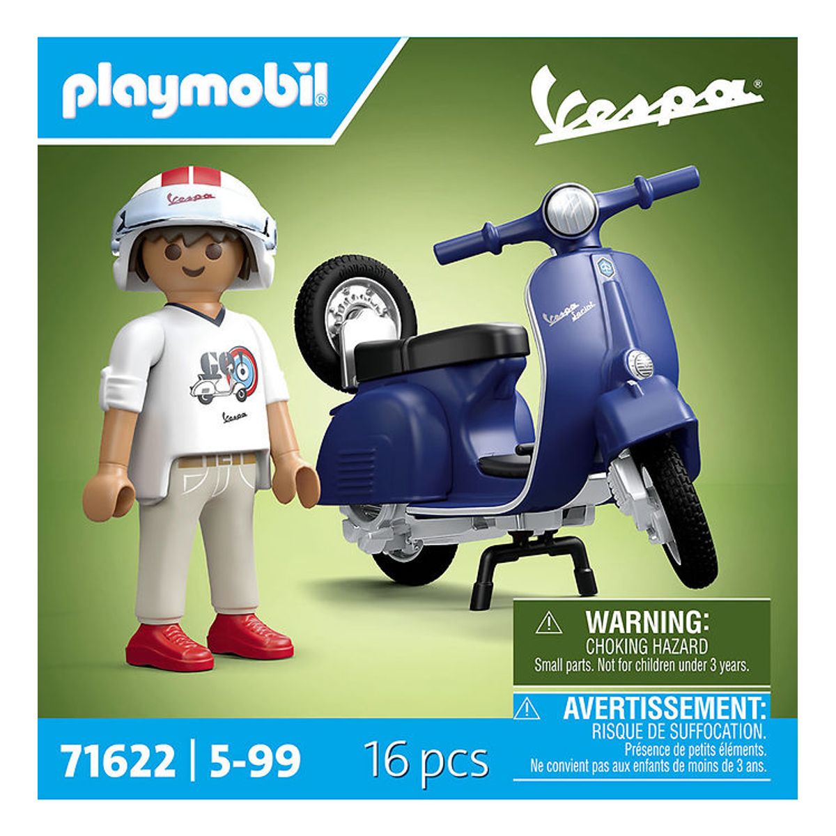 Playmobil Vespa - 1969 Vespa 150 Blå - 71622 - 16 Dele