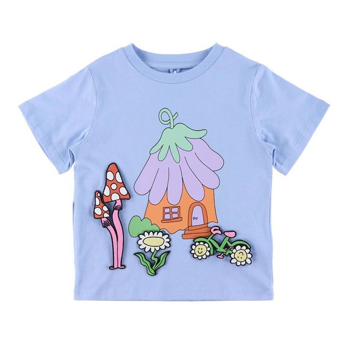 Stella McCartney Kids T-shirt - Lyseblå m. Patches