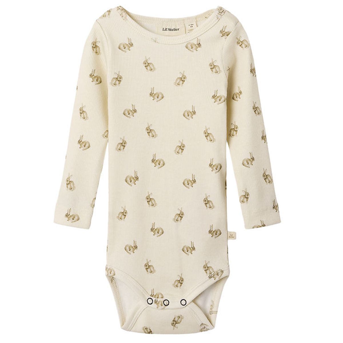 Lil Atelier Body l/æ - Rib - NbnLavo - Turtledove/Rabbit