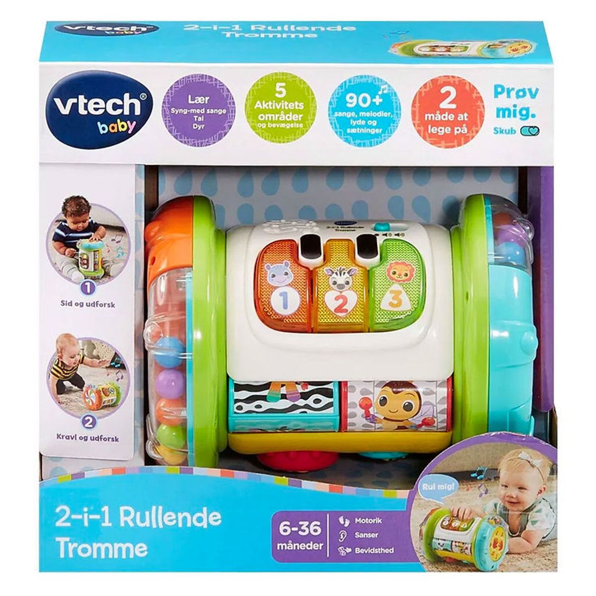 Vtech Aktivitetslegetøj - Dansk - 2-i-1 - Rullende Tromme