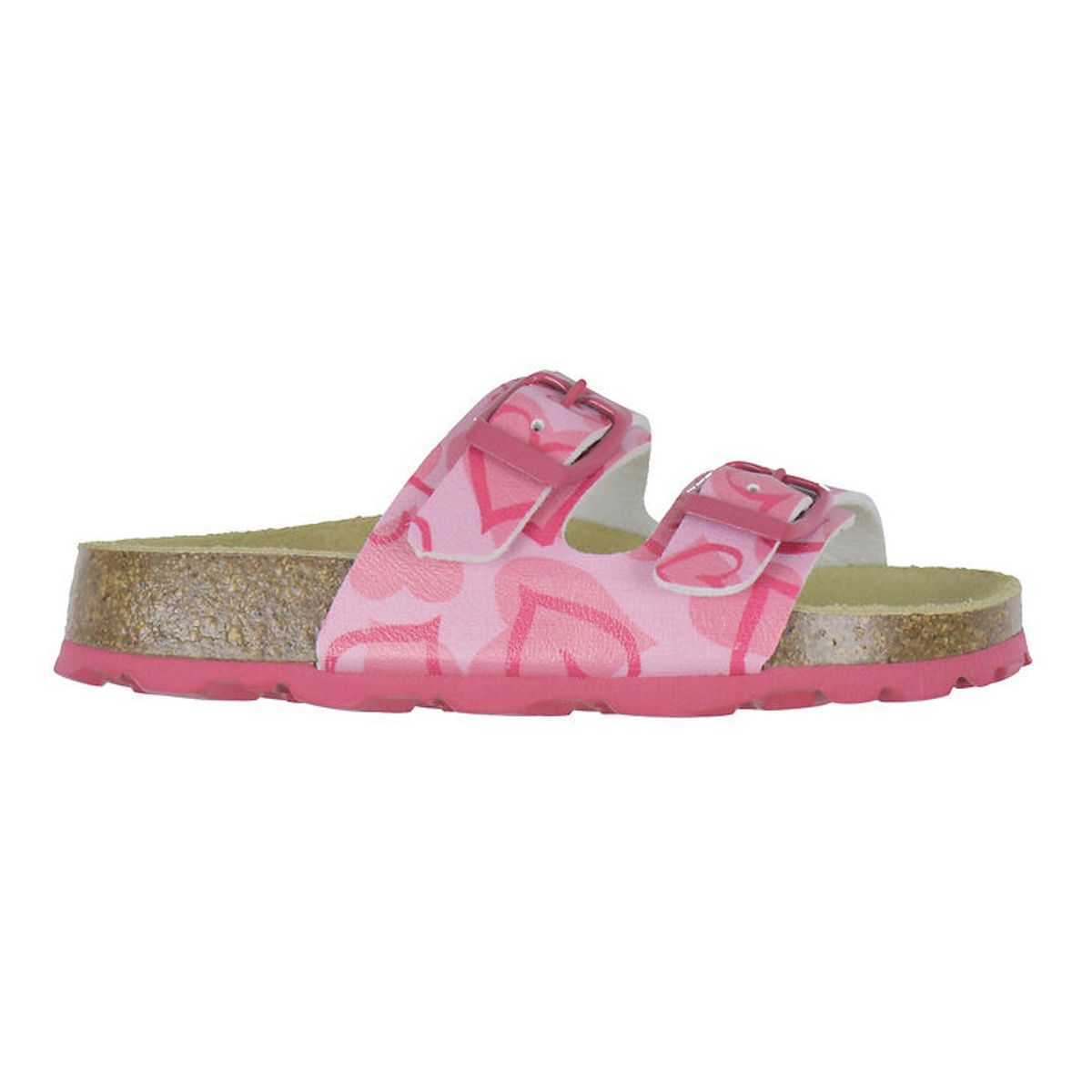 Superfit Sandaler - Fussbettpantoffel - Pink m. Hjerter