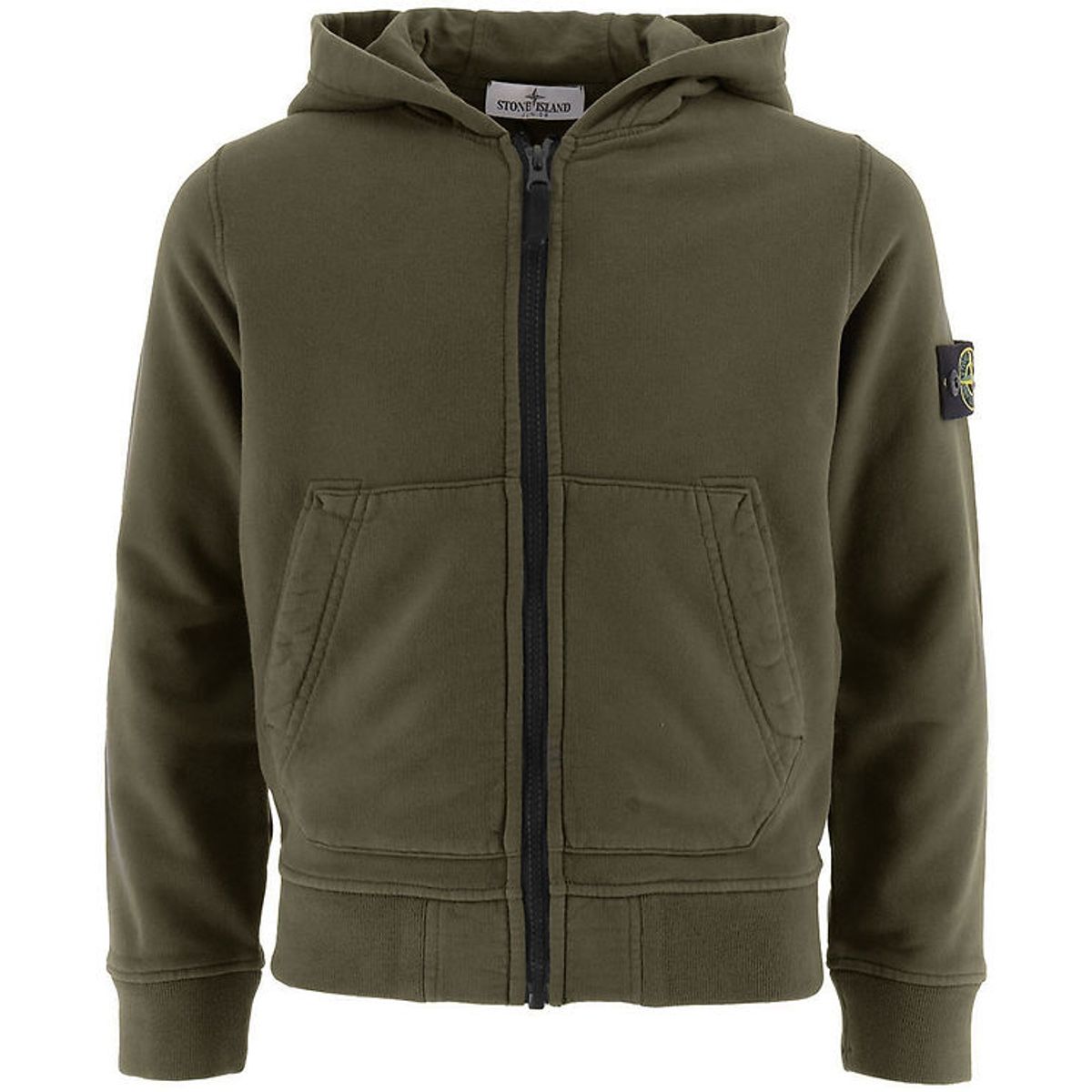 Stone Island Cardigan - Military Green m. Logo