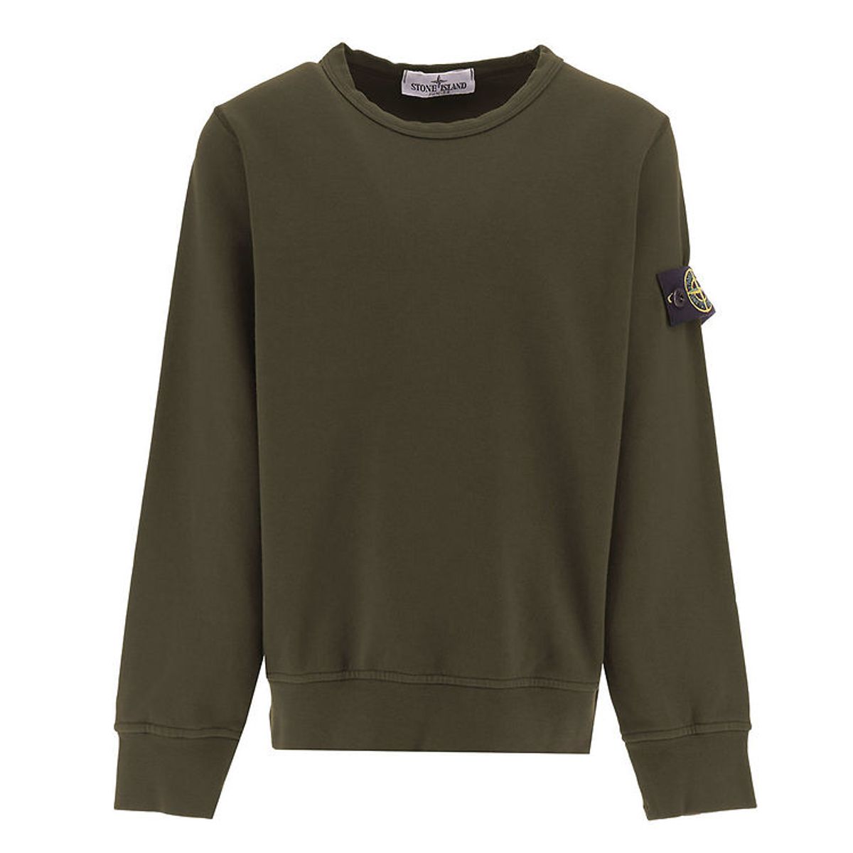 Stone Island Sweatshirt - Military Green m. Logo