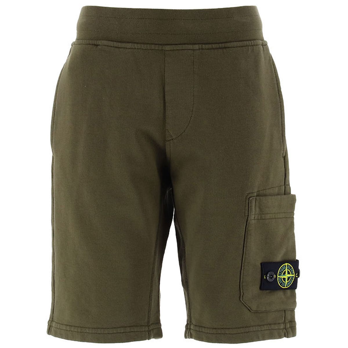 Stone Island Sweatshorts - Military Green m. Logo