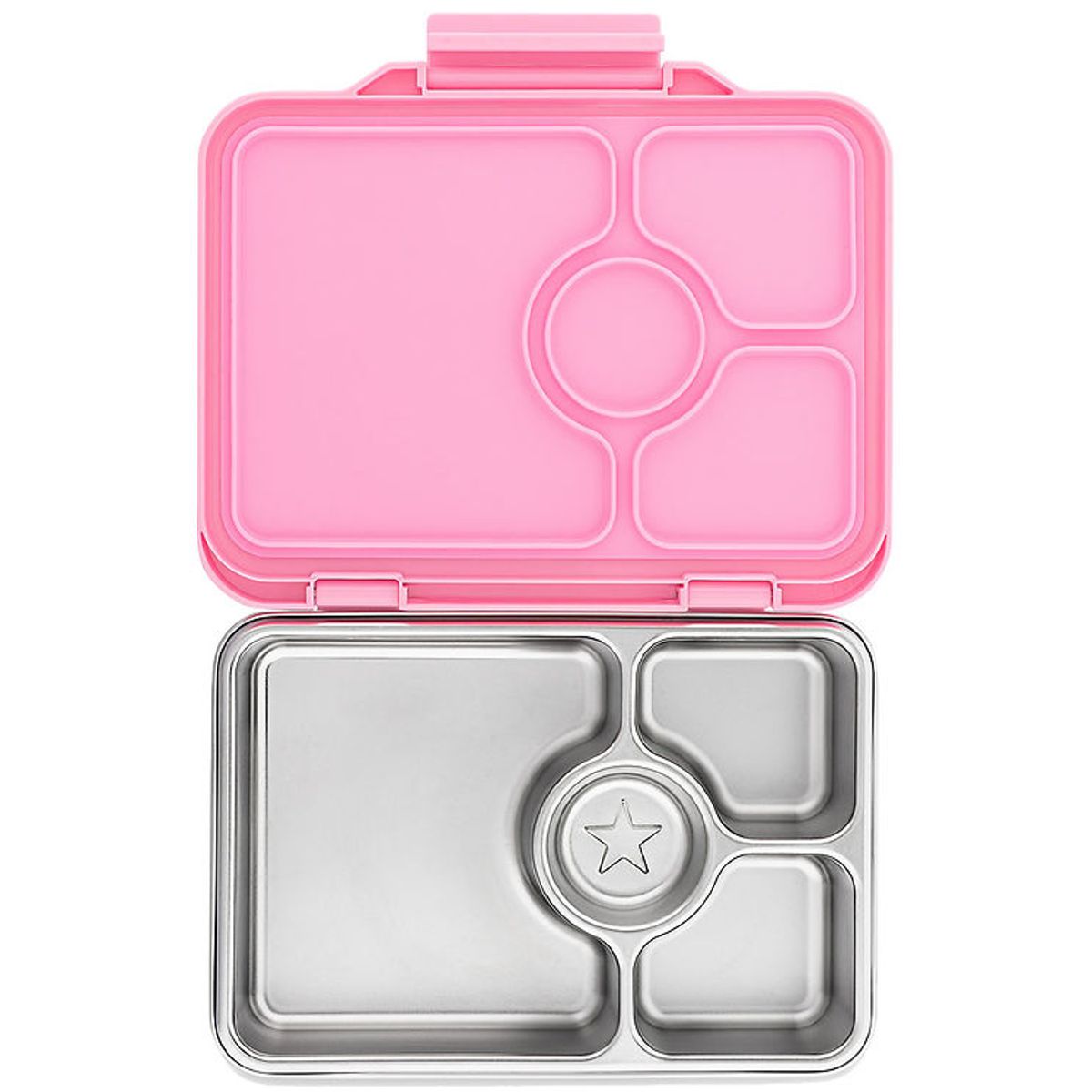 Yumbox Madkasse m. 4 Rum - Bento Steel - Versailles Pink