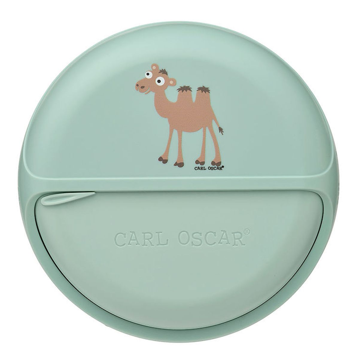 Carl Oscar Snackboks - MiniDisc - 12 cm - Grøn m. Kamel