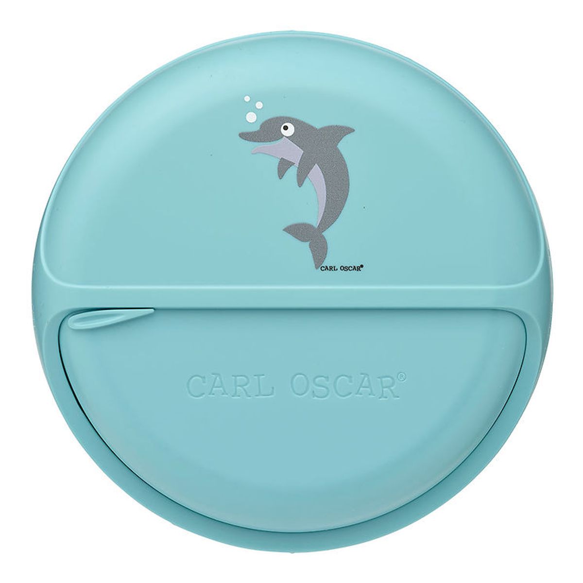 Carl Oscar Snackboks - SnackDisc - 15 cm - Blå m. Delfin