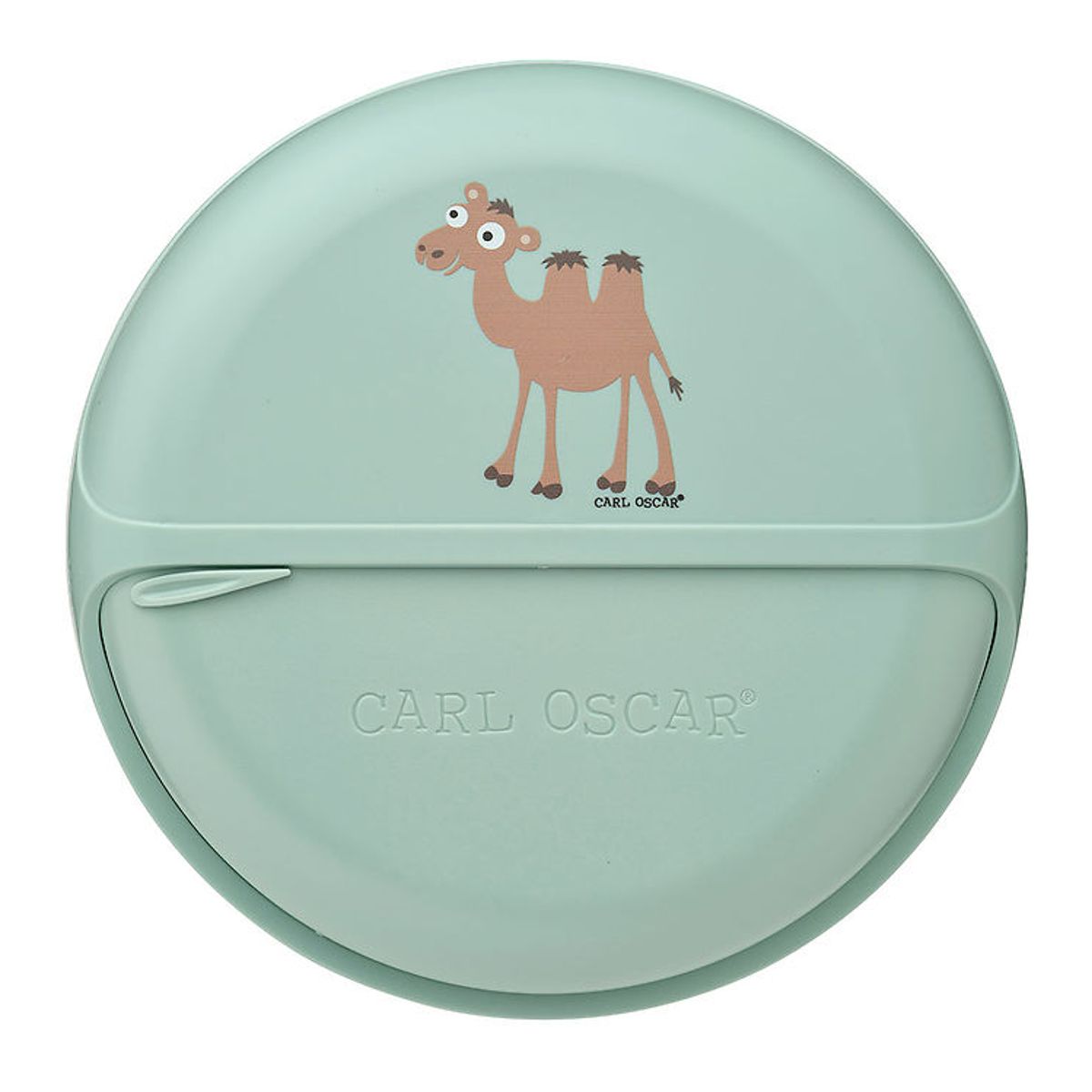 Carl Oscar Snackboks - BentoDisc - 18 cm - Grøn m. Kamel