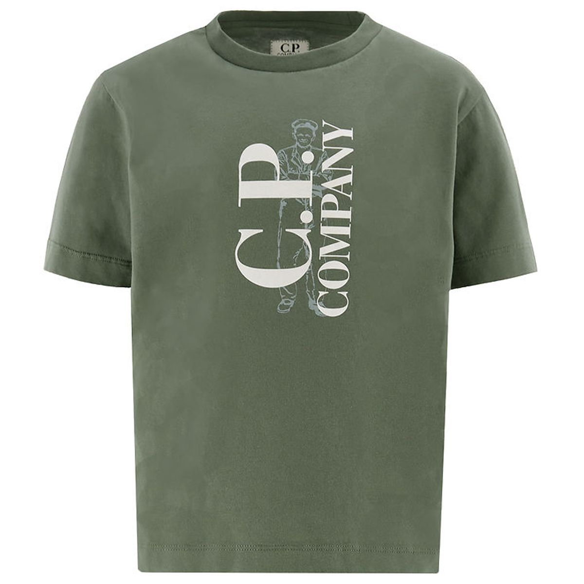 C.P. Company T-shirt - Armygrøn m. Hvid/Støvet Grøn