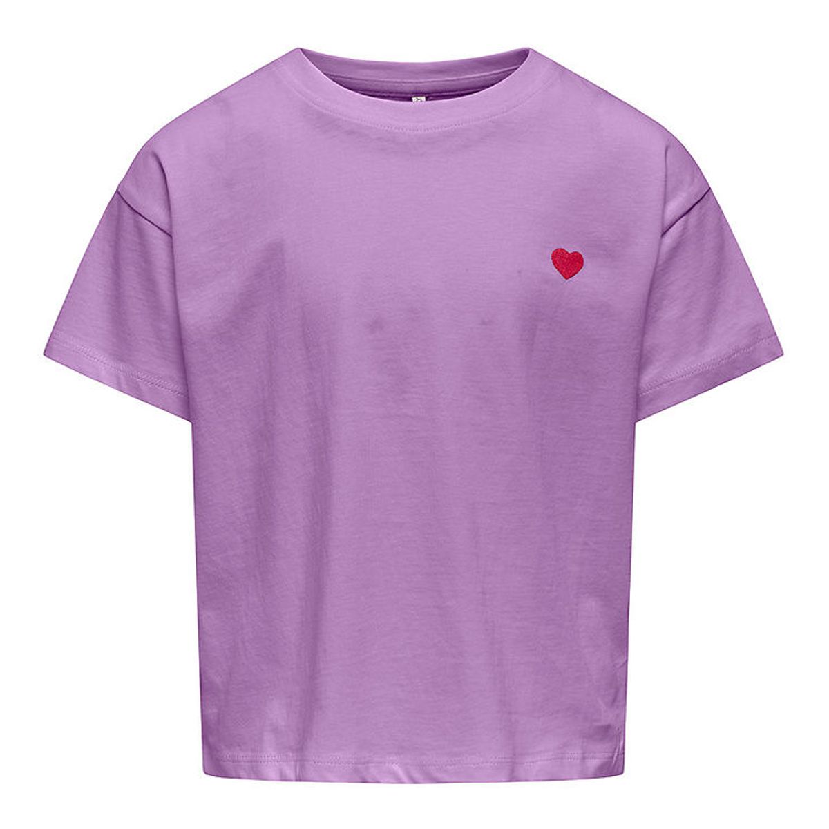 Kids Only T-Shirt - Noos - KogMaiken - African Violet m. Hjerte