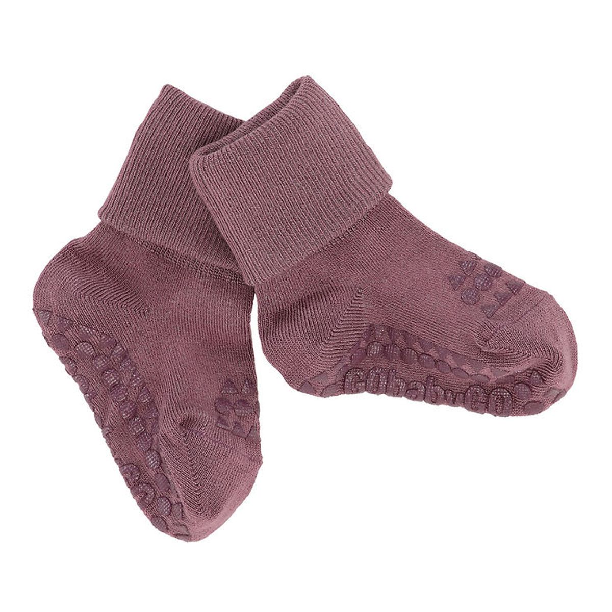 GoBabyGo Strømper - Bambus - Non-Slip Socks - Misty Plum