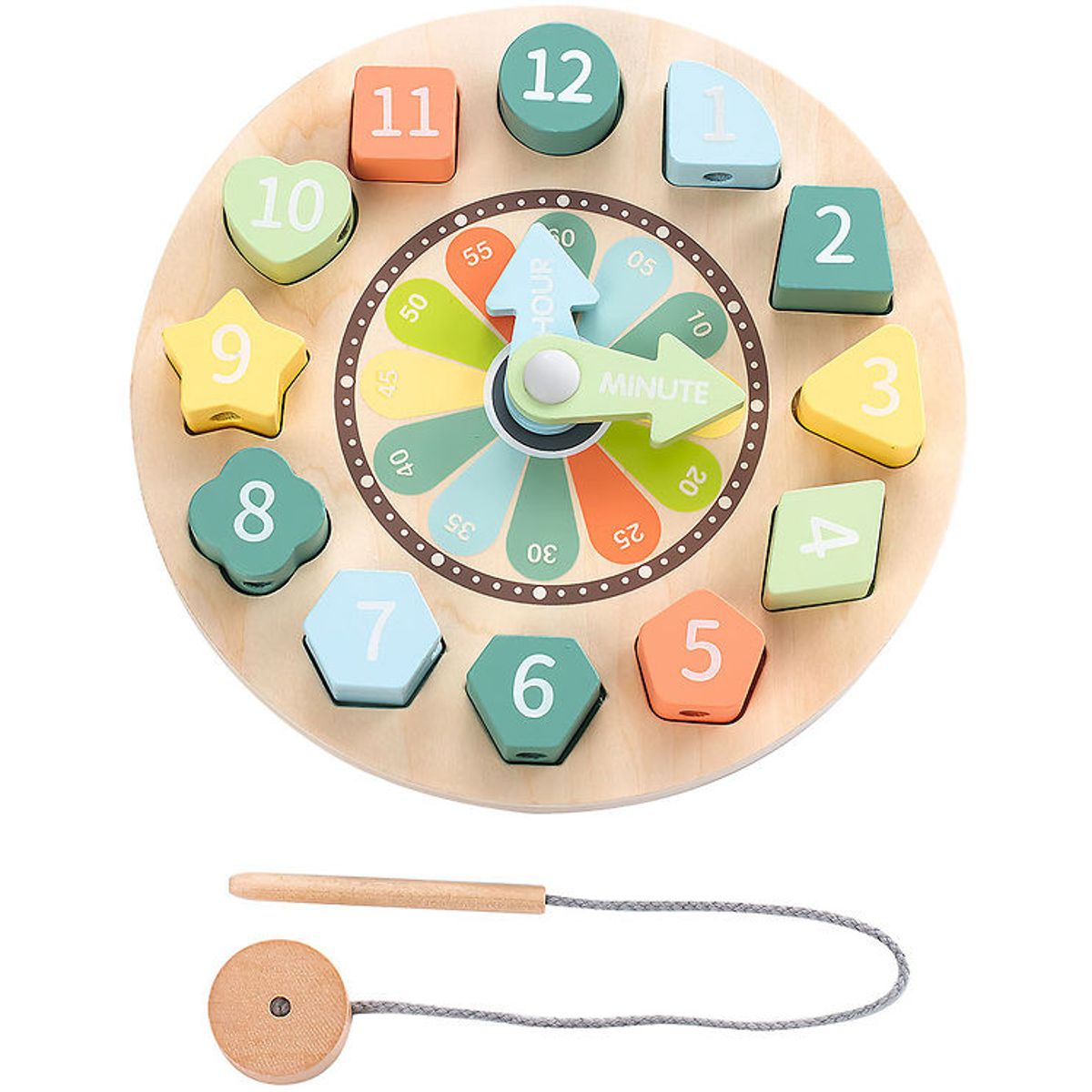 Kinder and Kids Legetøj - Træur - Sorting Clock