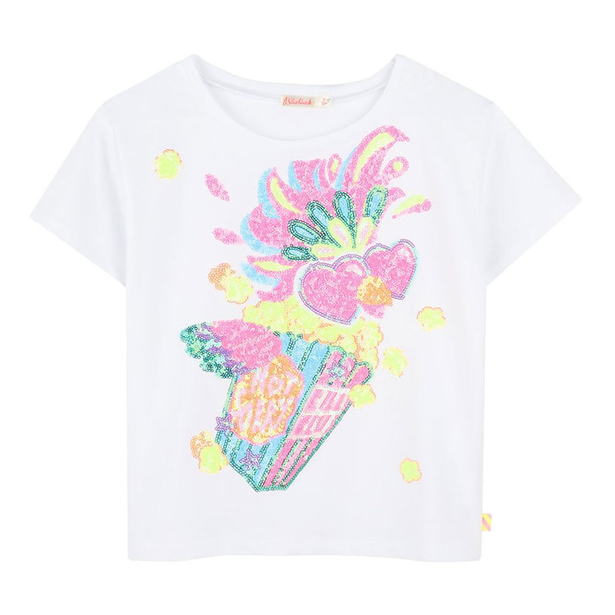 Billieblush T-shirt - Hvid m. Pailletter