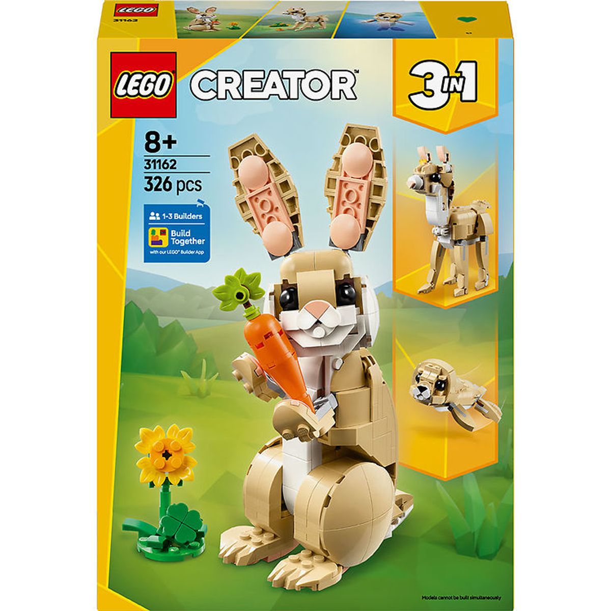 LEGO ® Creator - Sød Kanin 31162 - 3-i-1 - 326 Dele