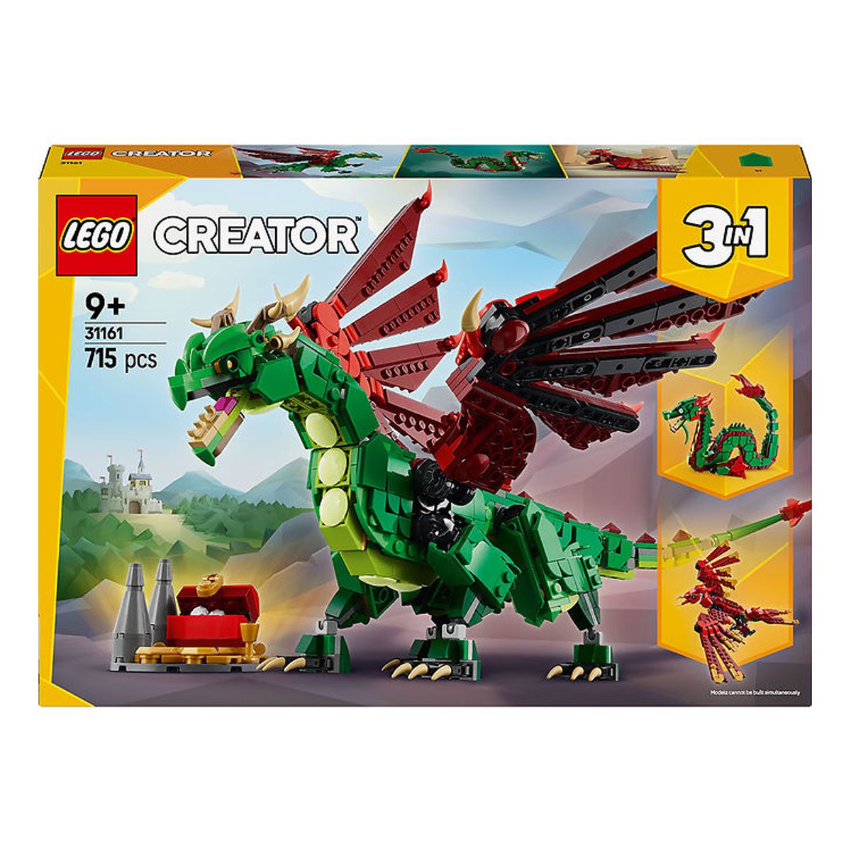 LEGO ® Creator - Middelalder-drage 31161 - 3-i-1 - 715 Dele