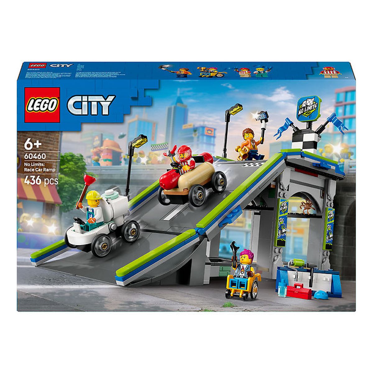 LEGO ® City - Ingen Grænser: Racerbilrampe 60460 - 436 Dele